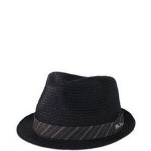 ✨Ben Sherman Black Paper Straw Fedora Sz L/XL Hat✨